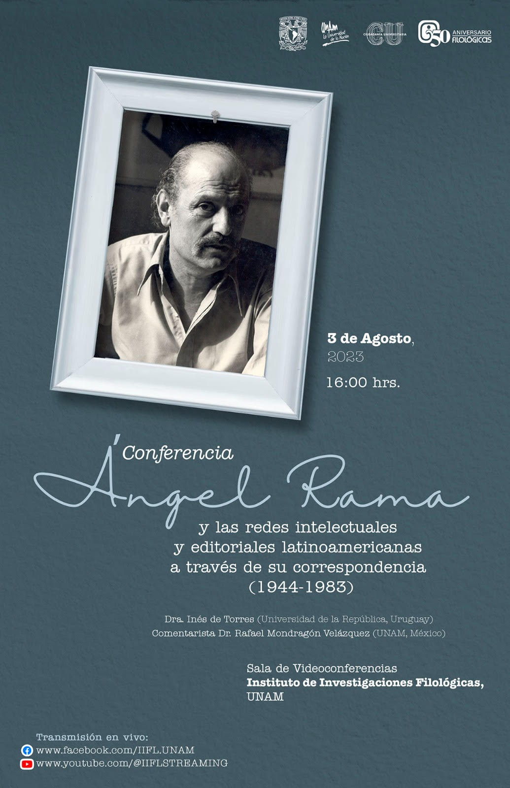 Conferencia Ángel Rama y las redes intelectuales y editoriales latinoamericanas a través de su correspondencia (1944-1983)